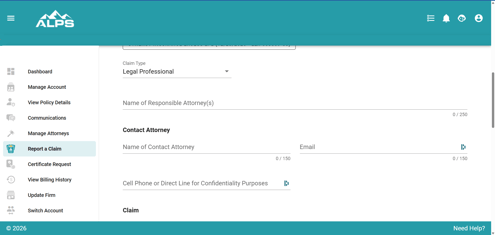 Account Center Report a Claim Form 1