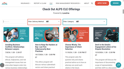 CLE Browse Listings