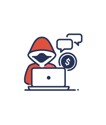 Line icon representing crime insurance