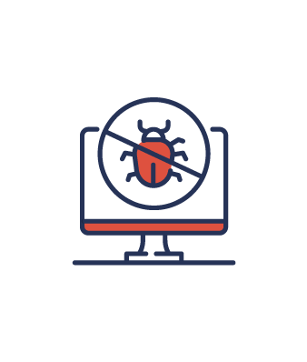 Line icon representing cyber liability insurance