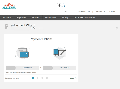 PBS Account Payment Options