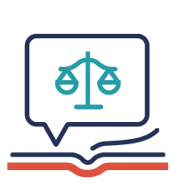 Icon depicting a library of attorney insurance resources