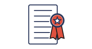 Icon of a bond with a seal of approval