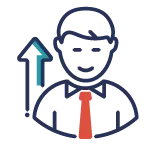 Icon depicting reduced employee turnover