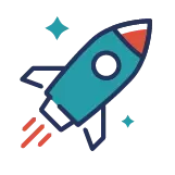 Icon of rocket ship
